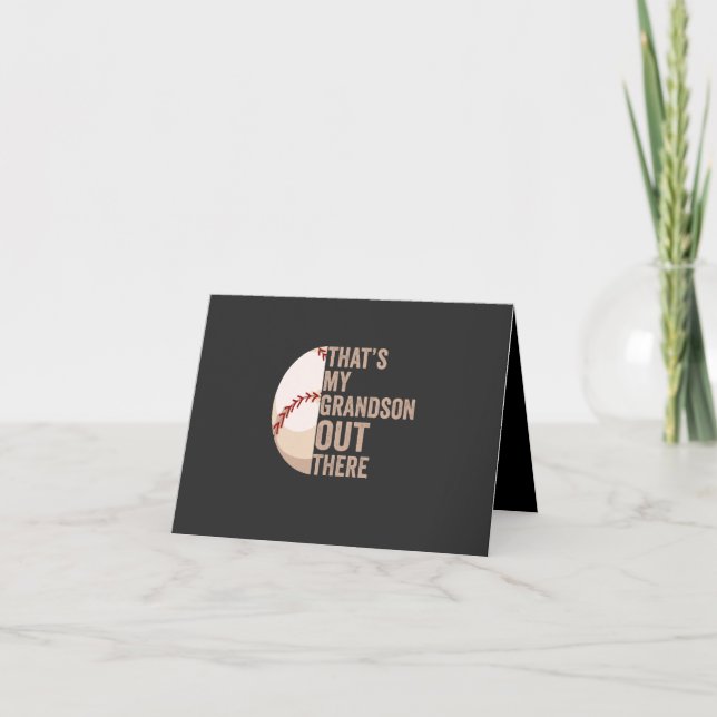 Invitation C'est mon petit-fils là-bas Amoureux du baseball (Devant)