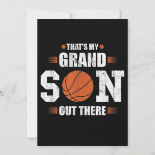 Invitation C'est mon petit-fils qui joue au basket-ball Cadea