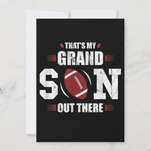 Invitation C'est mon petit-fils qui joue au football, cadeau 