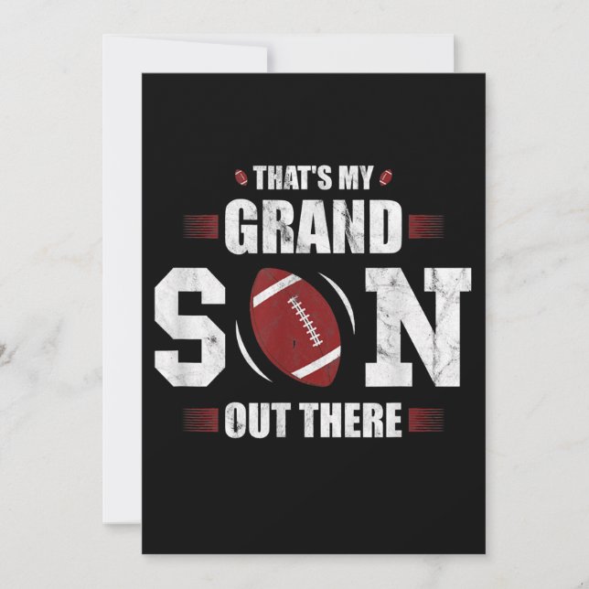 Invitation C'est mon petit-fils qui joue au football Cadeau M (Devant)