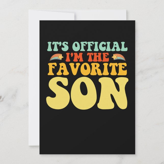 Invitation C'est officiel Je suis le Fils Favori Super (Devant)