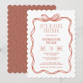 Invitation C'est offrir aux amis un nœud coquette de Friendsg