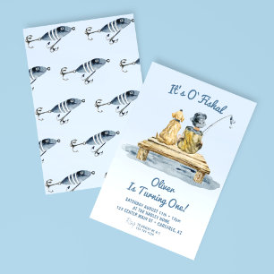 Invitation C'est O'fish Fishing Boy 1er anniversaire