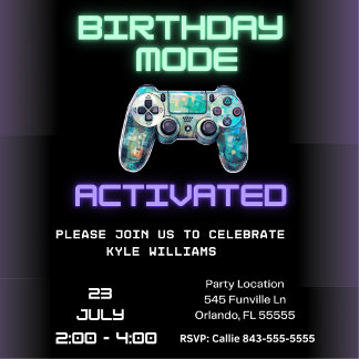 Invitation C'est parti : Mode Anniversaire Activé ! Niveau