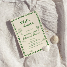 Invitation C'est plus italien Dîner de répétition à main tiré