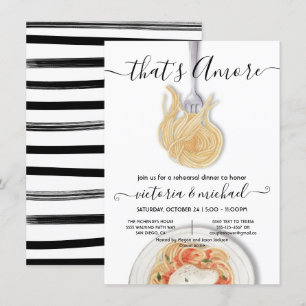 Invitation C'est plus italien Dîner de répétition Pasta Invit