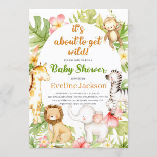 Invitation C'est sur le point d'obtenir Wild Baby shower Invi