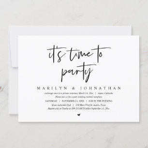 Invitation C'est temps de faire la fête, Cérémonie de mariage
