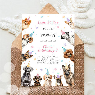 Invitation C'est temps de faire la Paw-tie Animaux de Fête An