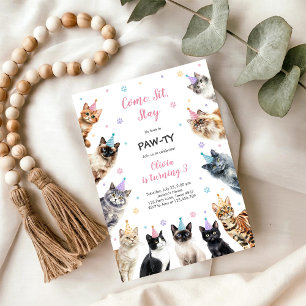Invitation C'est temps de faire la Paw-tie Animaux de Fête An