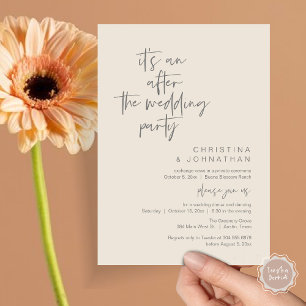 Invitation C'est un après la fête de mariage, dîner d'elopeme