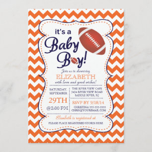 Invitation C'est un Baby Boy Football Baby shower Invitatatio