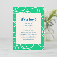 C'est un Baby shower d'art moderne Garçon Green Li