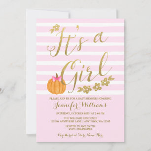 Invitation C'est un baby shower d'automne de citrouille de
