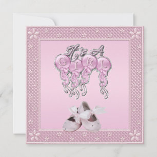 Invitation C'est un Baby shower de chaussures et de ballons r
