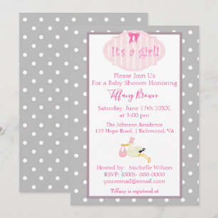 Invitation C'est un Baby shower de fille