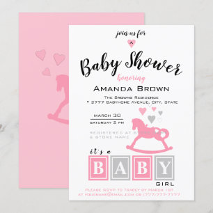 Invitation C'est un Baby shower de fille