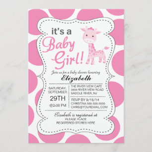 Invitation C'est un Baby shower de fille de petite fille rose