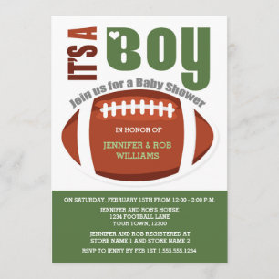 Invitation C'est un Baby shower de football garçon Couples In
