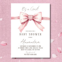 C'est un Baby shower de la fille Coquette Rose Bow