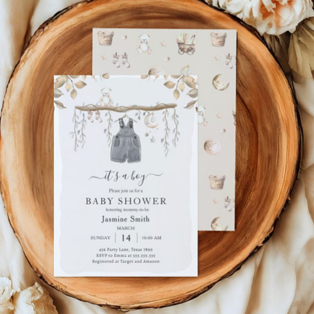 Invitation C'est un Baby shower de pouponnière bohème (Créateur téléchargé)