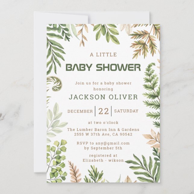 Invitation C'est un Baby shower de Safari Garçon (Devant)