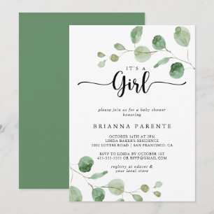 Invitation C'est un Baby shower d'Eucalyptus écossais