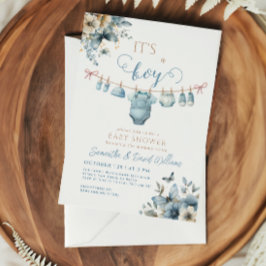 Invitation C'est un Baby shower élégant à la florale douce