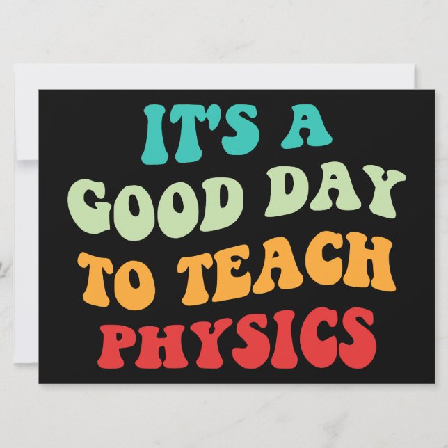 Invitation C'est un bon jour pour apprendre la physique I (Devant)