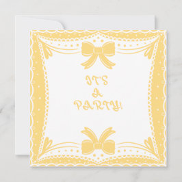 Invitation C'est Un Bow Jaune Fête