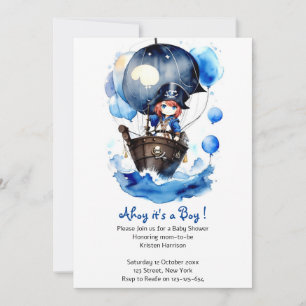 Invitation C'est un garçon ! Baby shower nautique