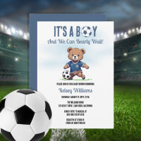 C'est un garçon Bearly Wait Soccer Player Baby sho