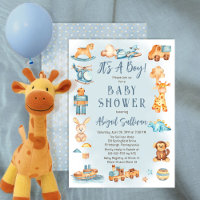 C'est un garçon en bois | Baby shower de jouets en