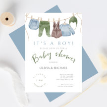 C'est un garçon mignon Baby shower d'aquarelle