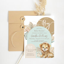 C'est un garçon Safari Thème Lion Baby shower