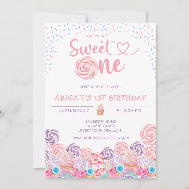 INVITATION C'EST UNE BONNE BONNE CANDÉE 1ER ANNIVERSAIRE (Devant)