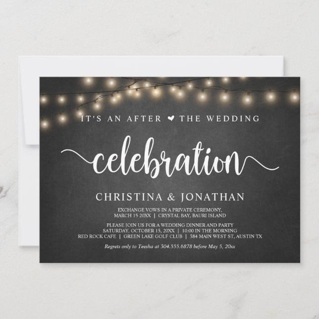 Invitation C'est une célébration après le mariage, évasion am (Devant)