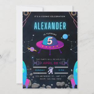 Invitation c'est une célébration cosmique 5ème anniversaire