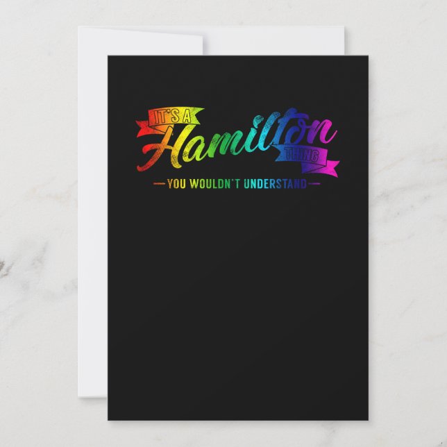 Invitation C'est une chose de Hamilton que vous ne comprendri (Devant)