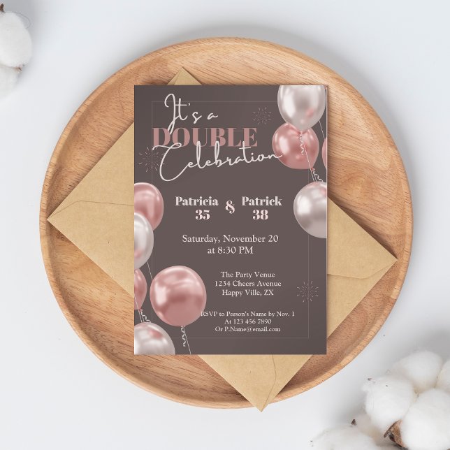 Invitation C'est une double célébration Junior Anniversaire É (Créateur téléchargé)