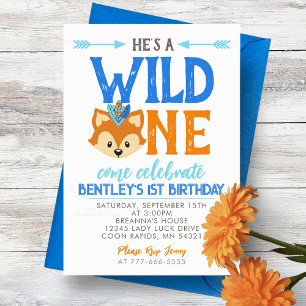 Invitation C'est une fête d'anniversaire de WILD ONE