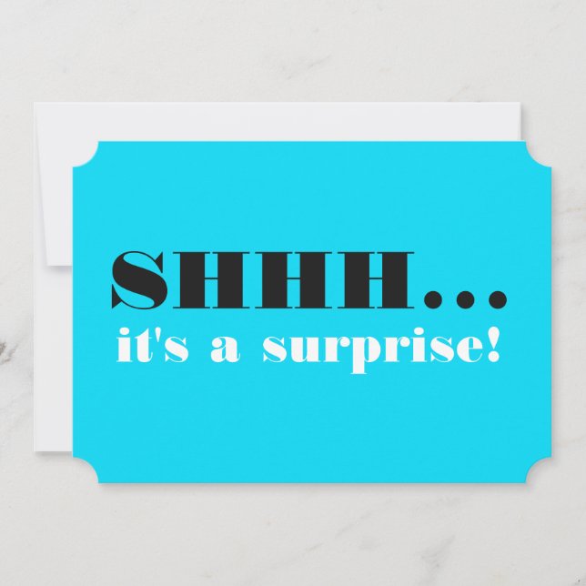 Invitation C'est une fête d'anniversaire surprise (Devant)