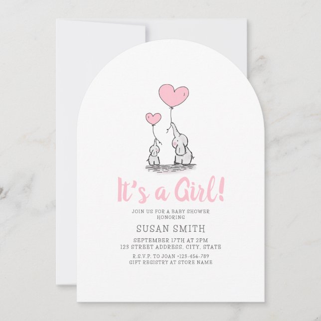 Invitation C'est une Fête de Naissance Minimaliste pour une É (Devant)