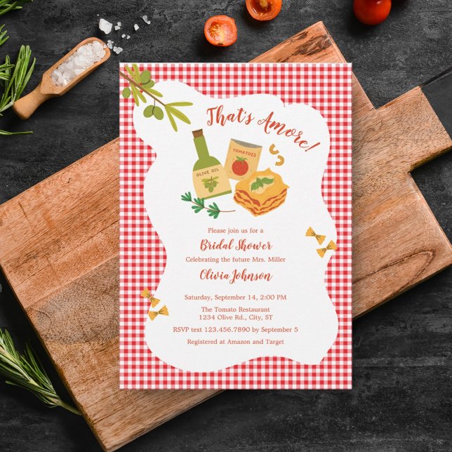 Invitation C'est une Fête des mariées à thème plus italienne (Créateur téléchargé)