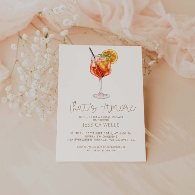 Invitation C'est une Fête des mariées italienne Amore (Créateur téléchargé)