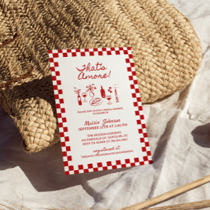 Invitation C'est une Fête des mariées italienne Amore