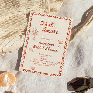 Invitation C'est une Fête des mariées italienne tirée à la ma