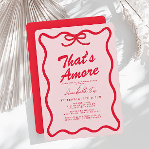 Invitation C'est une Fête des mariées plus rouge rose à la ma