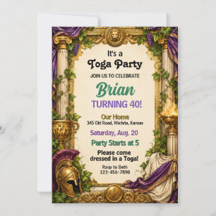 Invitation C'est une fête toge Anniversaire Adulte