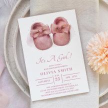 C'est une fille Aquarelle Chaussures de bébé migno